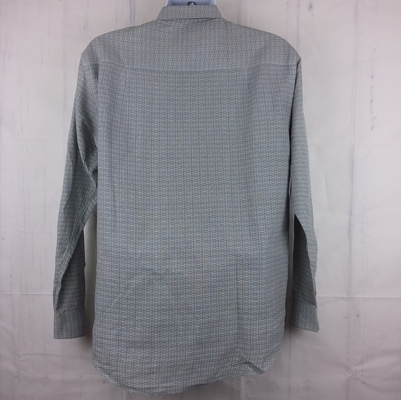 JBH Jhane Barnes Med Button Front Shirt L/S Green - Picture 3 of 6